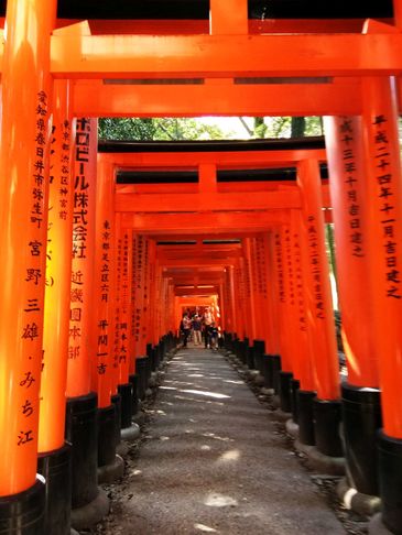 Fushimi Inari, Kyoto temple, tori gates